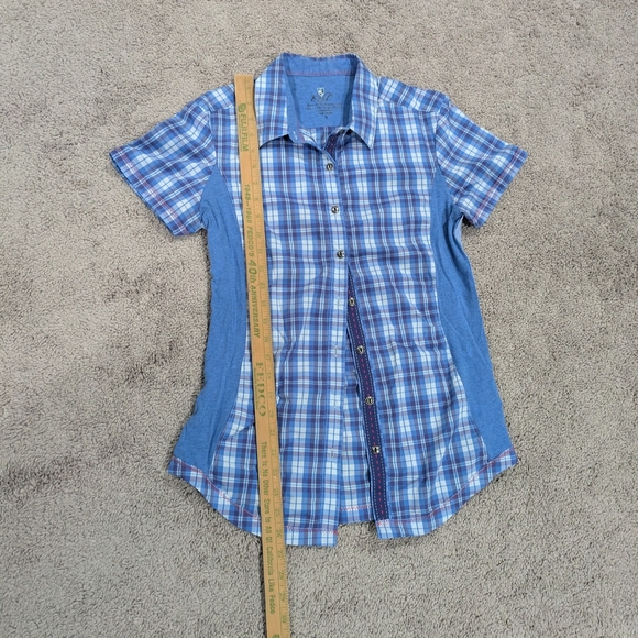 Kuhl Blue Plaid Short Sleeve Tee - Picture 5 of 10